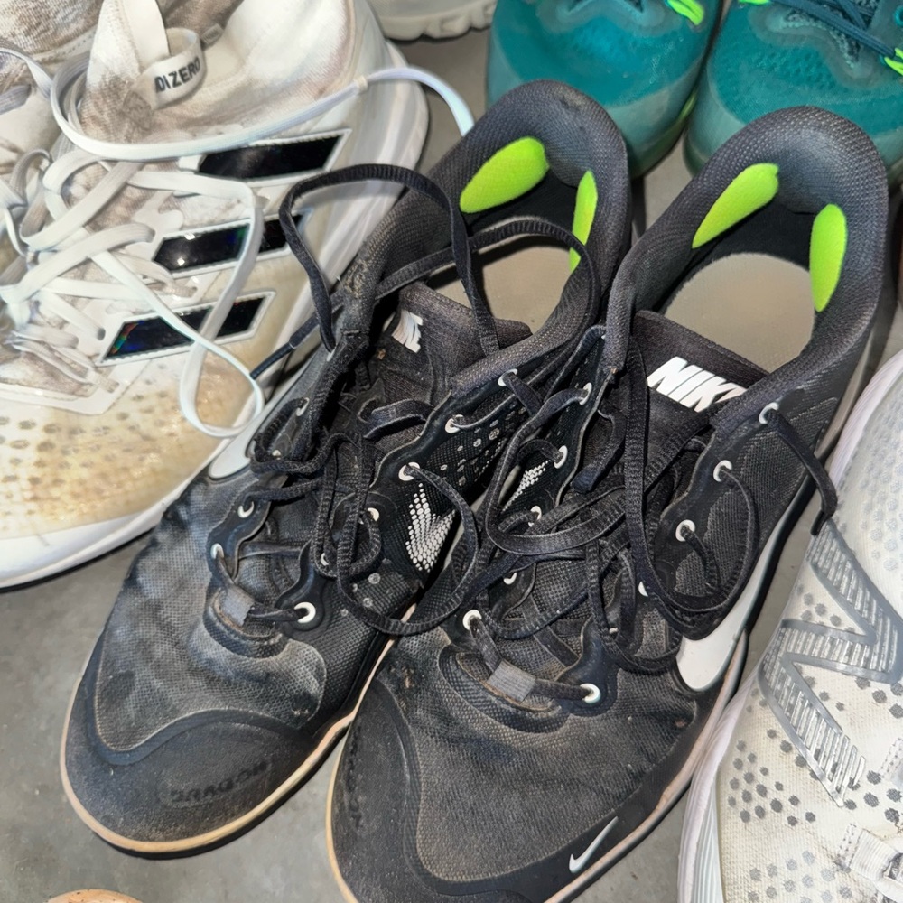 Nike React Black Baseball Cleats - image 2